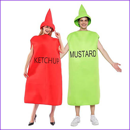 disfraz pareja ketchup y mostaza
